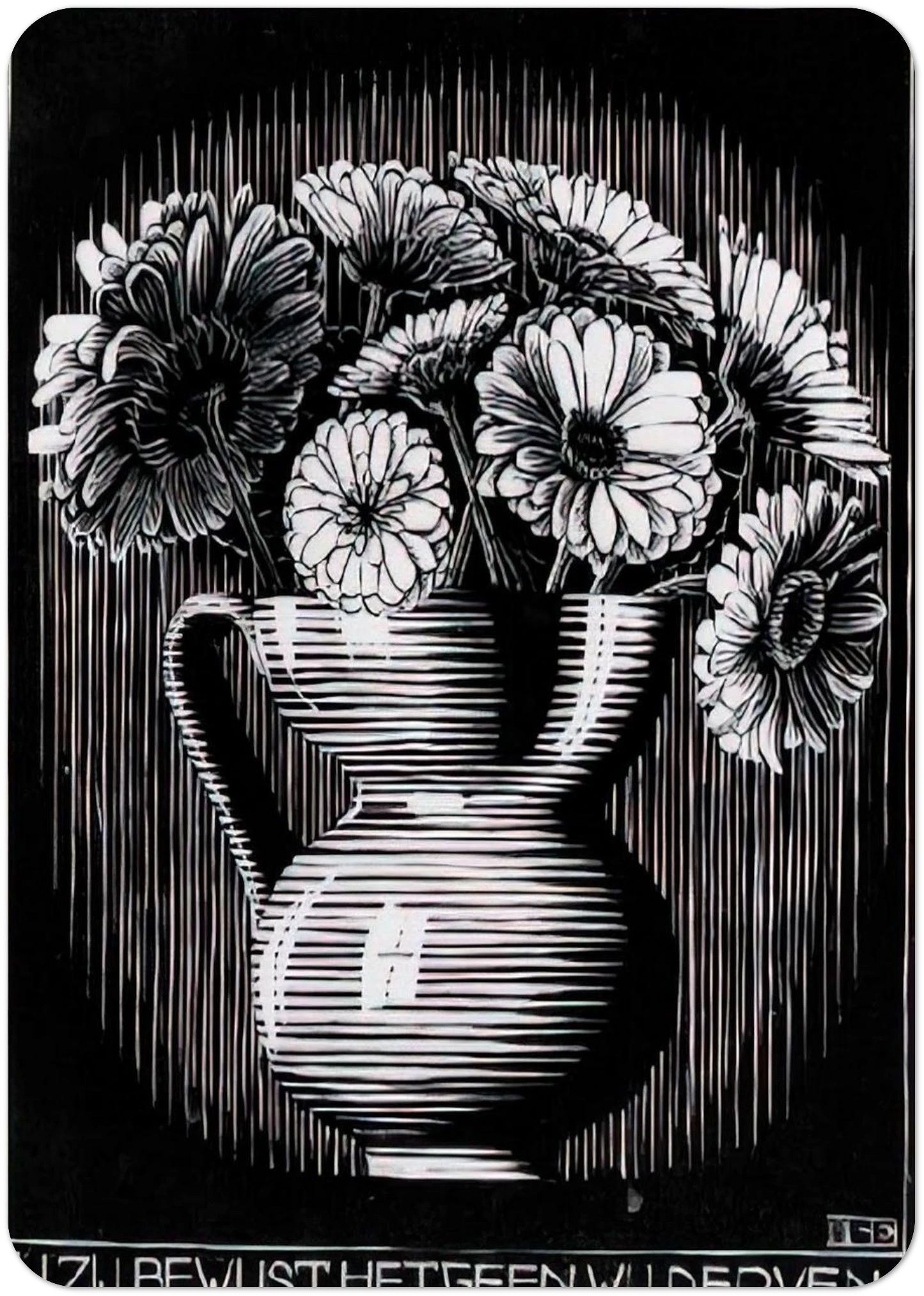 EMBLEMATA VASE By MC Escher Pack of 10 Post Cards | MC Escher Post Cards | A6 (10.5 x 14.8 cm) - 4.1 x 5.8 inches