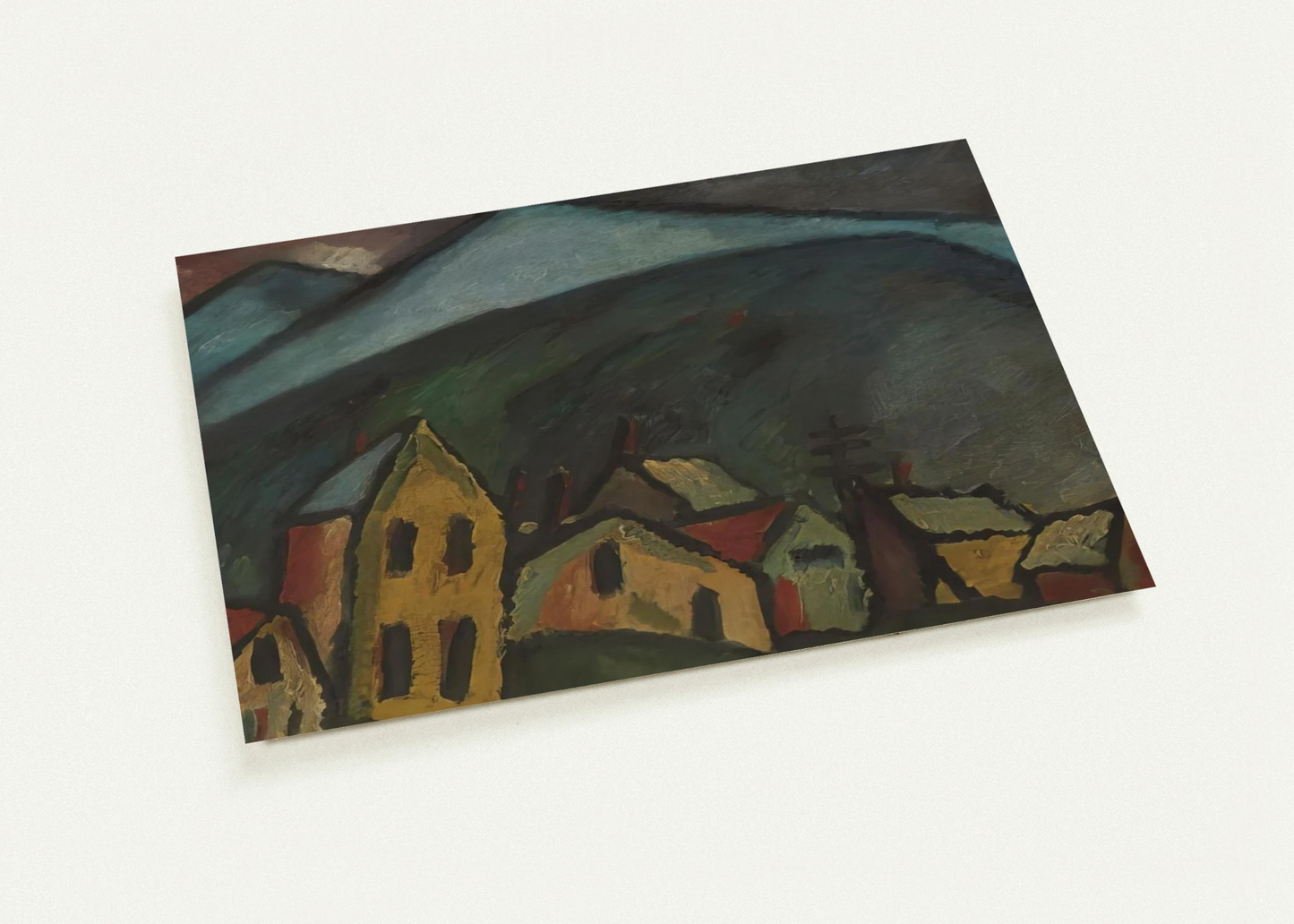BERGLANDSCHAFT MIT H USERN 1912 By Alexej von Jawlensky Pack of 10 Post Cards | Alexej von Jawlensky Post Cards | A6 (10.5 x 14.8 cm) - 4.1 x 5.8 inches