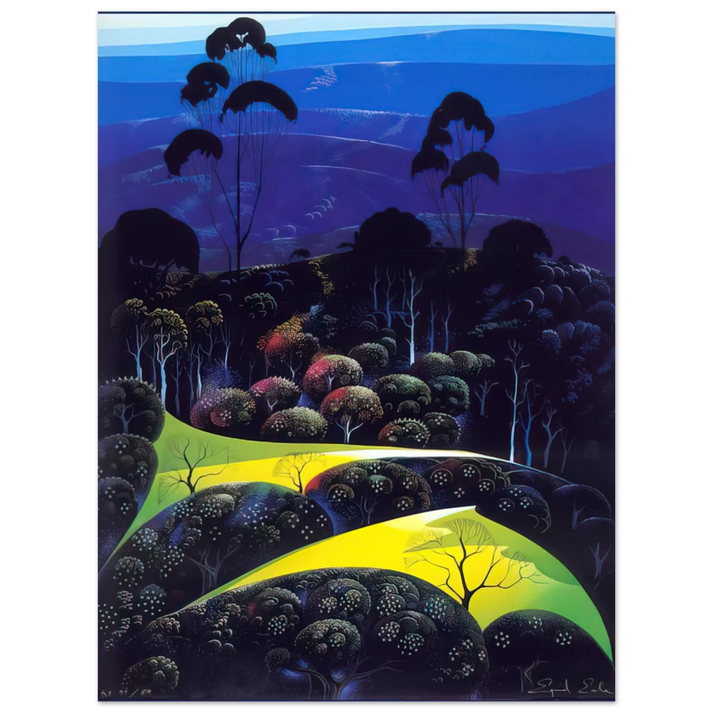 Eyvind Earle - Inland from the Sea 75x100 cm / 30x40inches Fine Art Poster