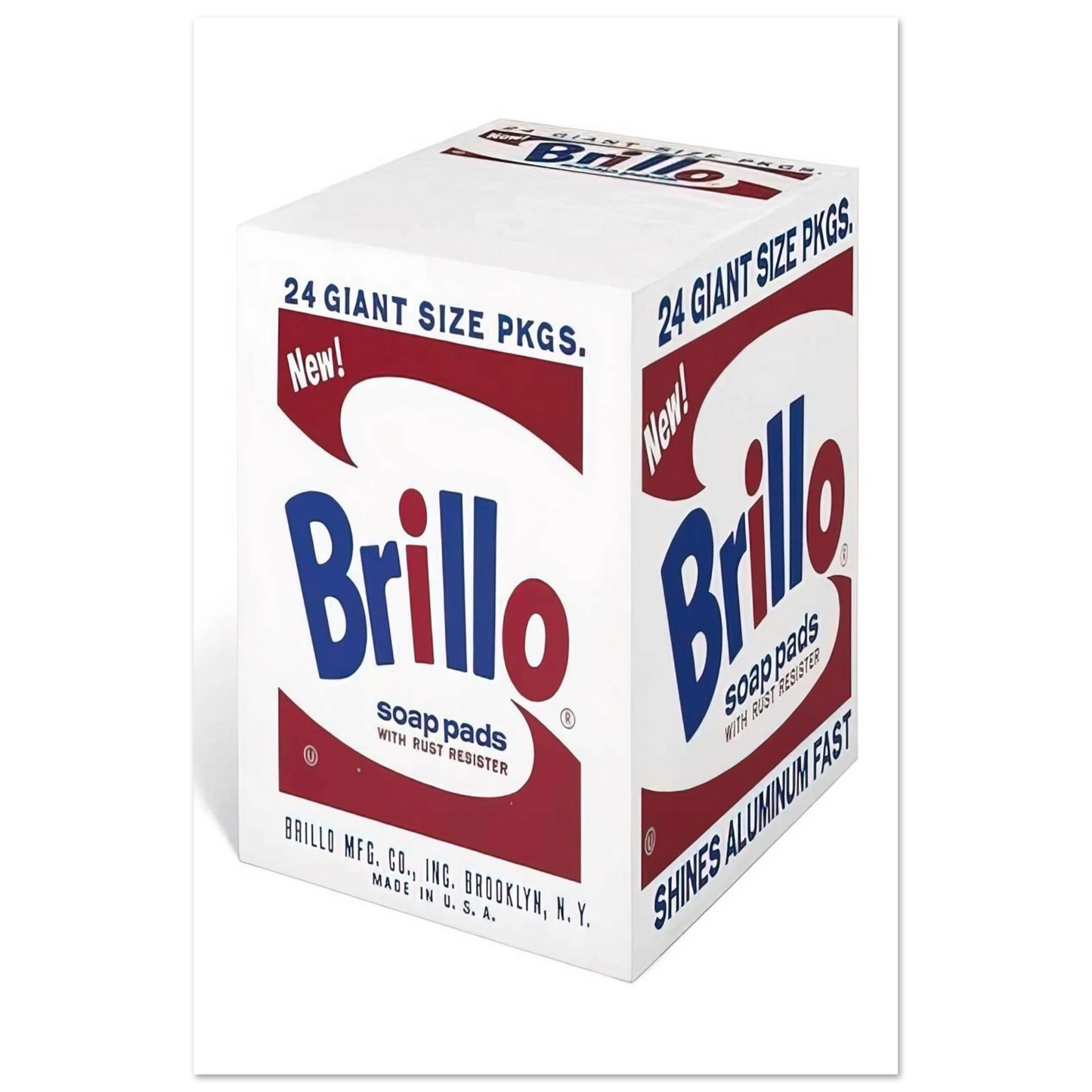 Andy Warhol - Brillo Soap Pads Fine Art Poster - 40x60 cm / 16x24 inches