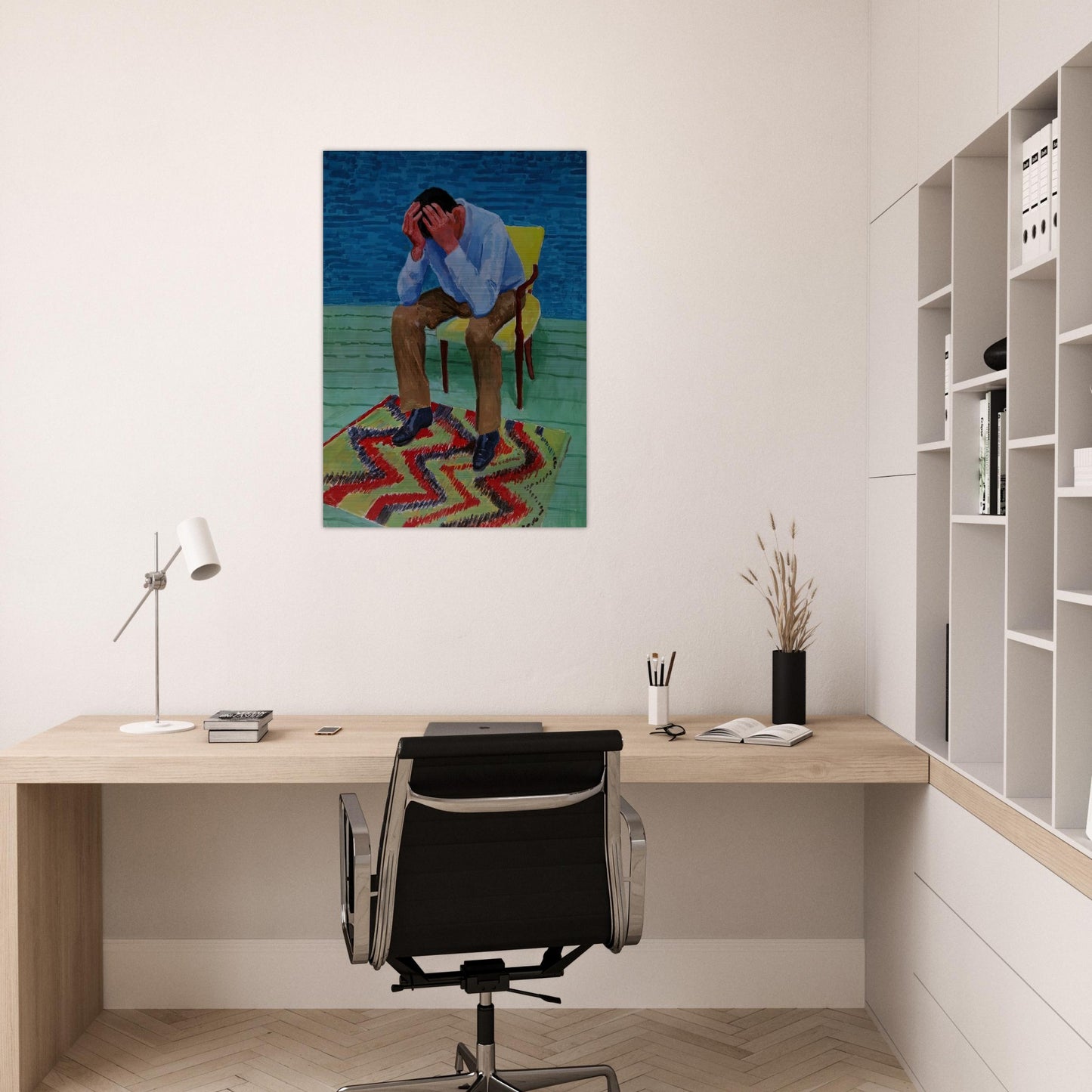 David Hockney - David Hockney Brushed Aluminum Print - 70x100 cm / 28x40 inches | David Hockney Aluminum Print | David Hockney Prints