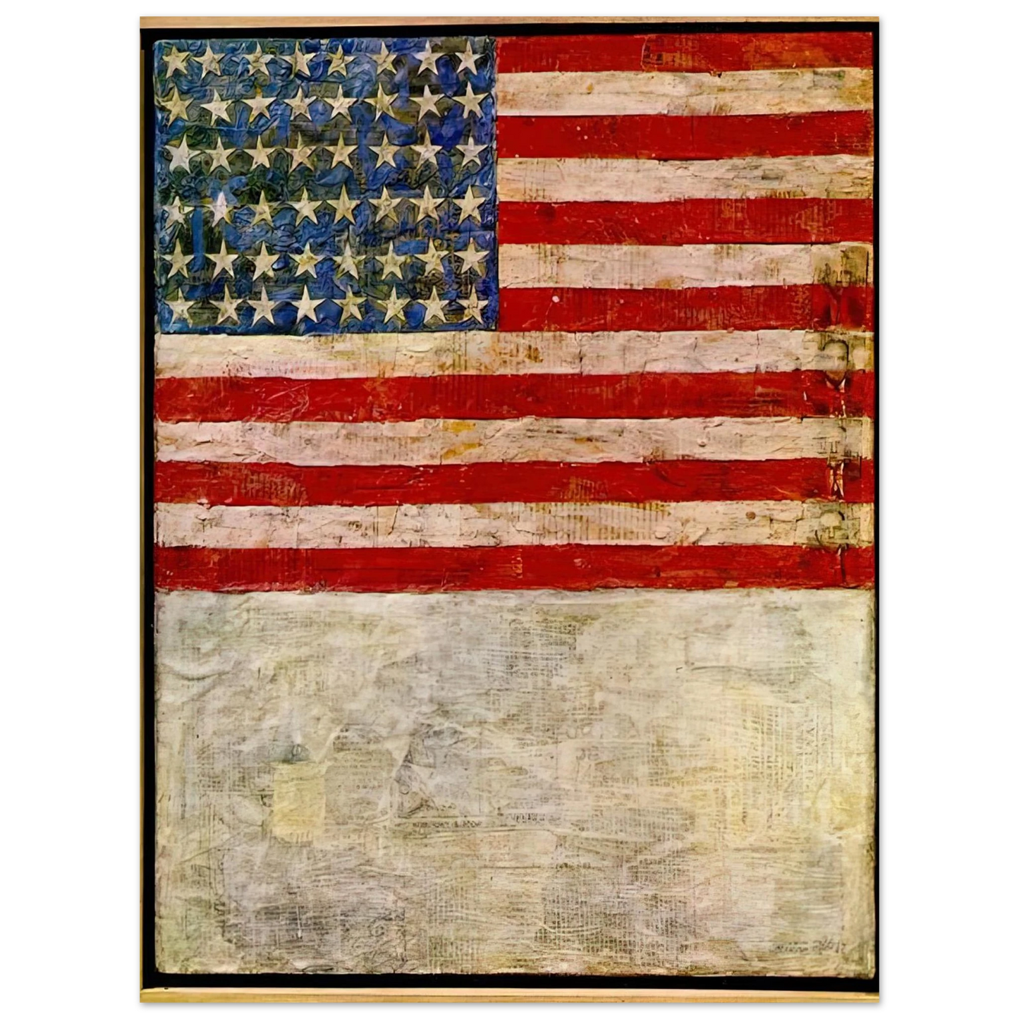 Jasper Johns - FLAG ABOVE WHITE Fine Art Poster - Default Title