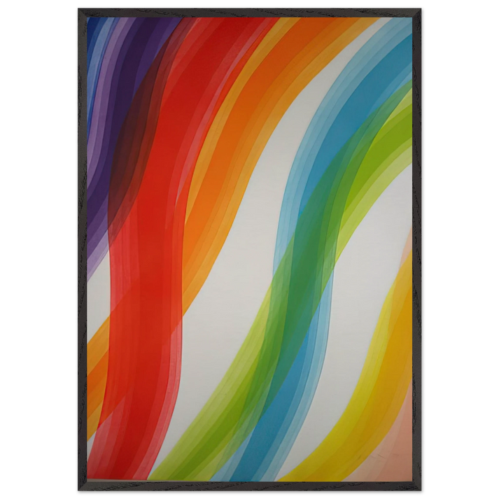 Untitled - Color Field Painting N6 - Piero Dorazio 70x100 cm / 28x40 inches Framed Art Print – Black Wooden Frame