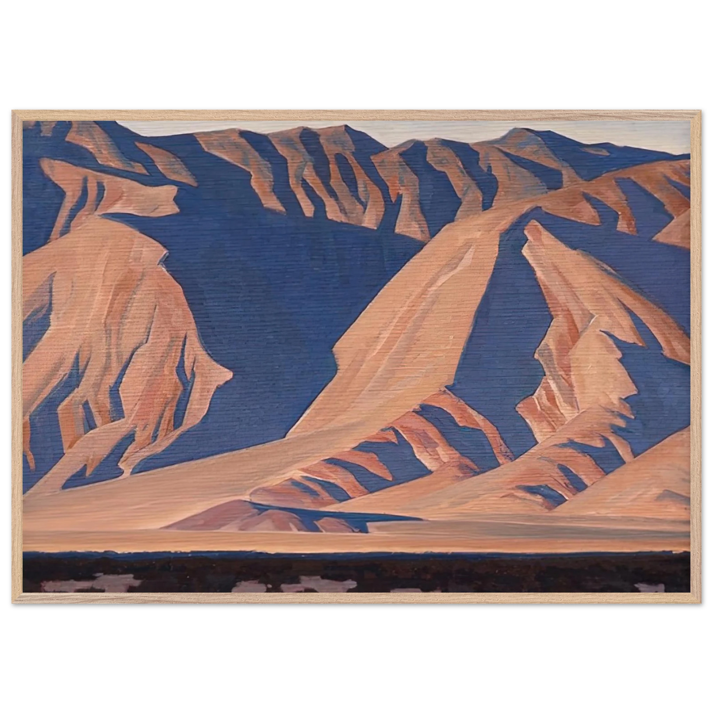 Maynard Dixon - INYO MOUNTAINS 1944 Wall art - A2 (42 x 59.4  cm) - Premium Wooden Framed Poster With Fine Art Paper-canvas - White frame