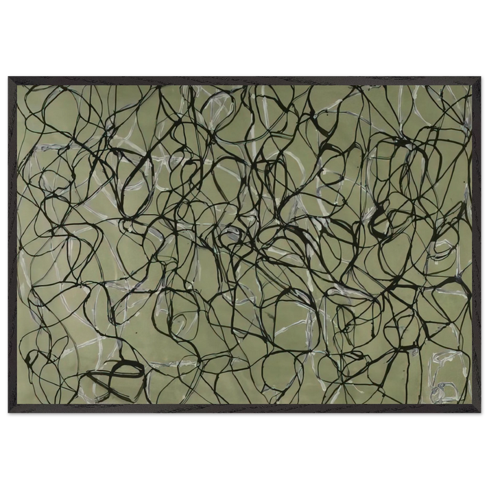 Bridge Study - 1991 - Brice Marden 70x100 cm / 28x40 inches Framed Art Print – Black Wooden Frame