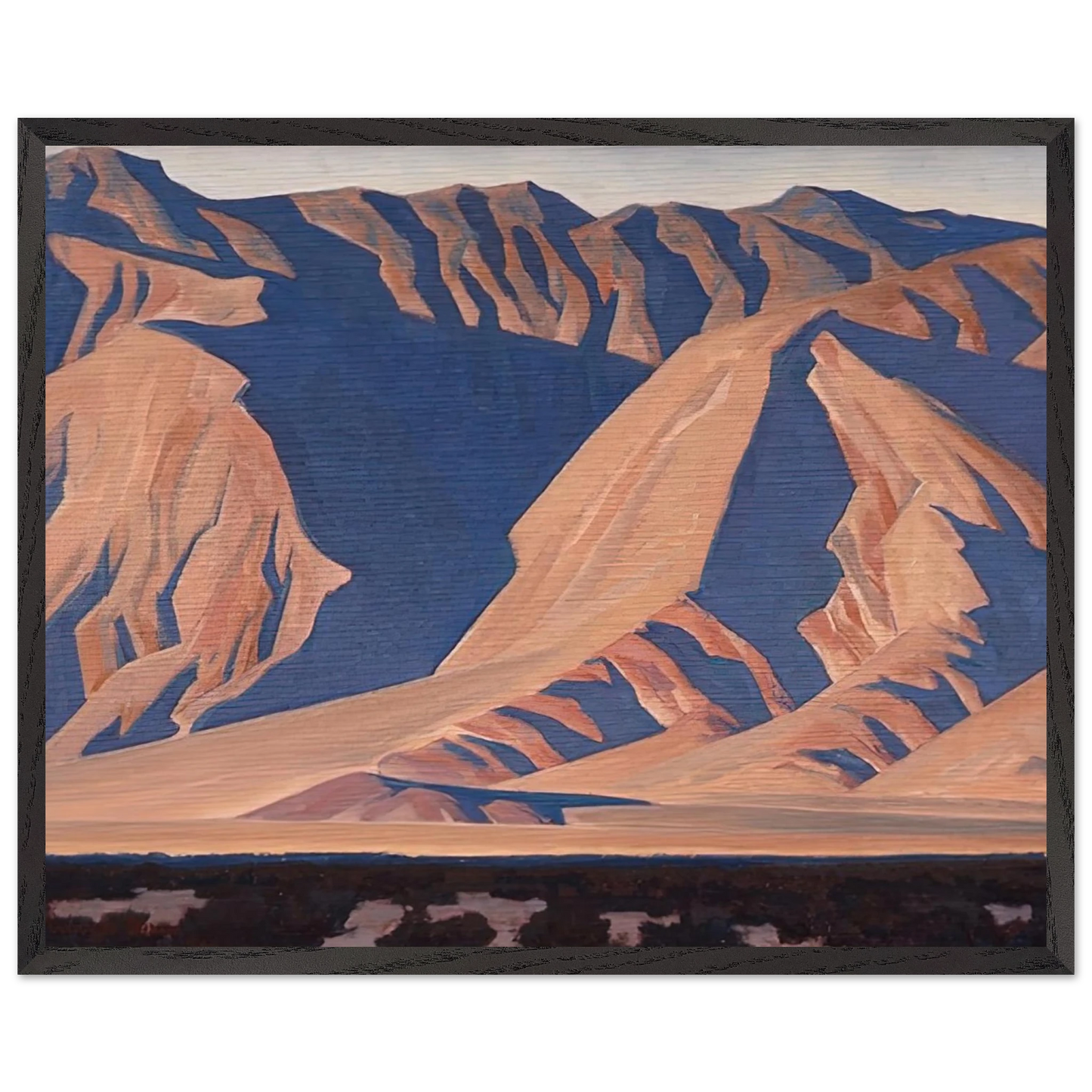 Maynard Dixon - INYO MOUNTAINS 1944 Wall art - 27x35 cm / 11x14 inches - Premium Wooden Framed Poster With Fine Art Paper-canvas - Wood frame
