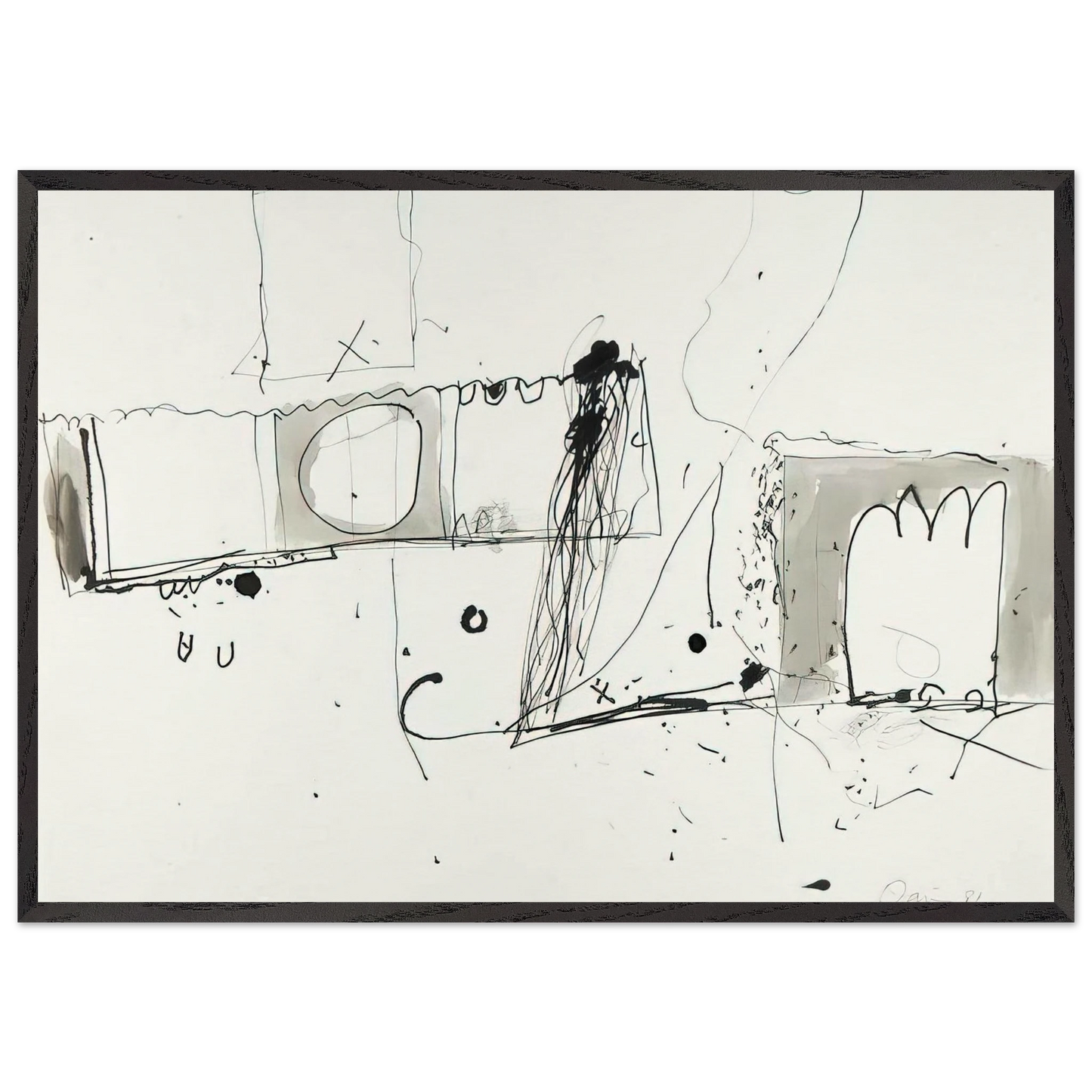 Cross Fire - 1981 - Gene Davis Framed Art Print – Black Wooden Frame - Default Title - -Framed Art Print