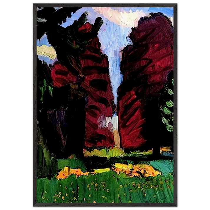 COPPER BEECHES 1901 - Henri Matisse 70x100 cm / 28x40 inches Framed Art Print – Black Wooden Frame
