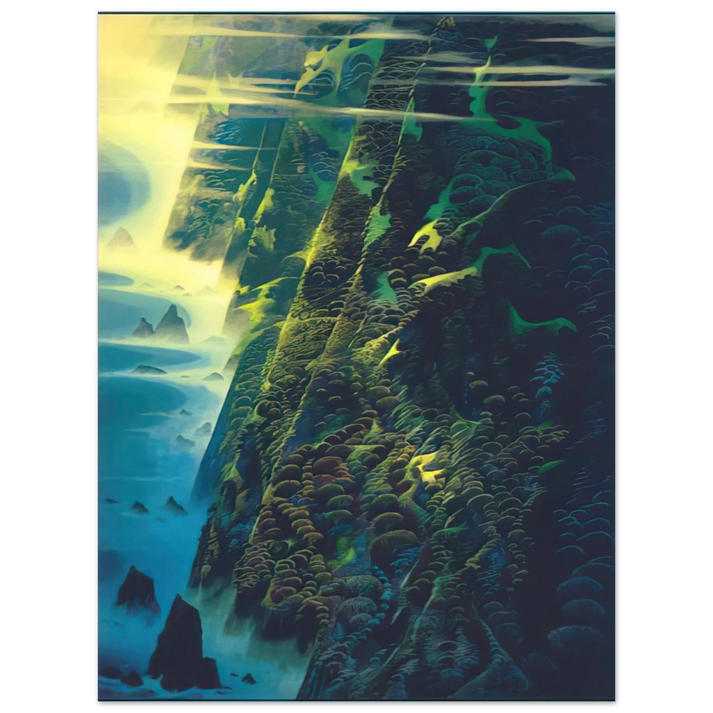 Eyvind Earle - Jeweled Cliffs 75x100 cm / 30x40inches Fine Art Poster