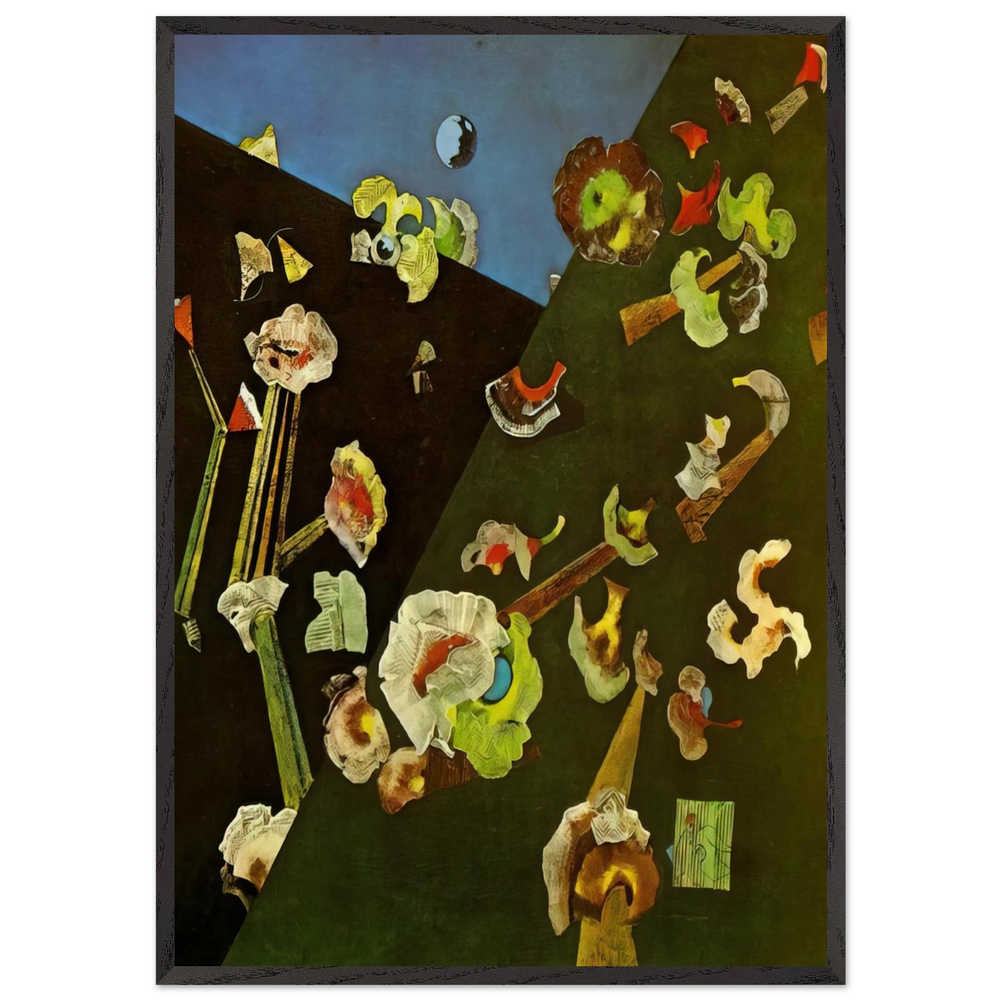 Snow Flowers - Max Ernst Framed Art Print – Black Wooden Frame - Default Title - -Framed Art Print