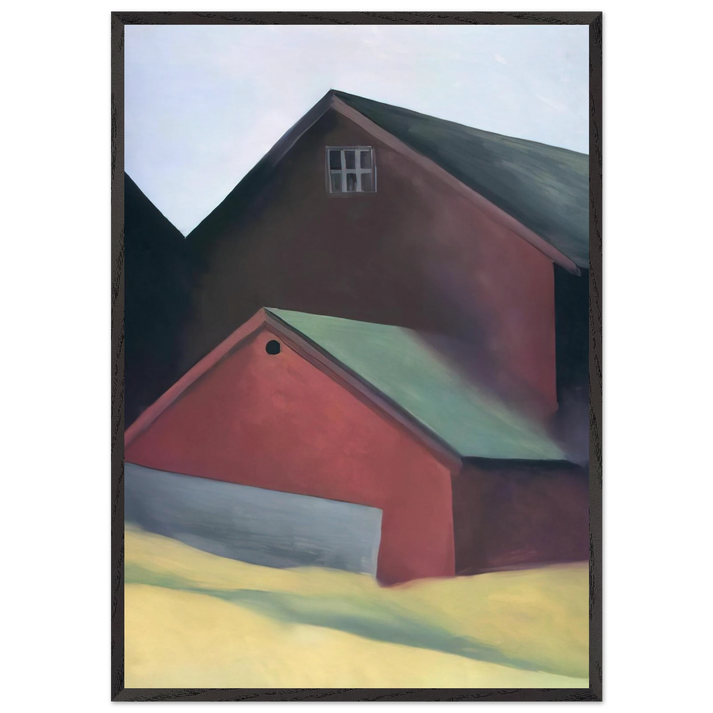Ends Of Barns - Georgia OKeeffe 70x100 cm / 28x40 inches Framed Art Print – Black Wooden Frame
