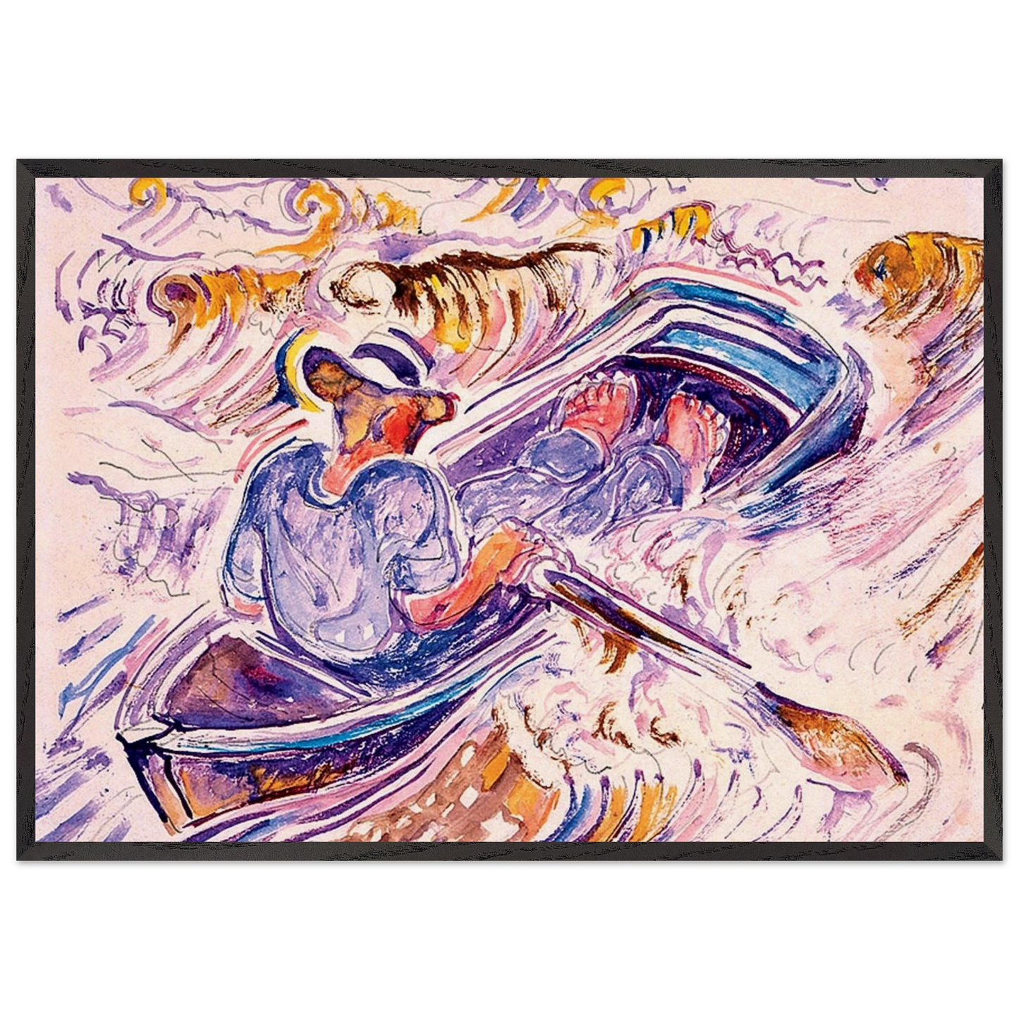 Walter Anderson N4 - Walter Inglis Anderson 70x100 cm / 28x40 inches Framed Art Print – Black Wooden Frame | Walter Anderson Prints