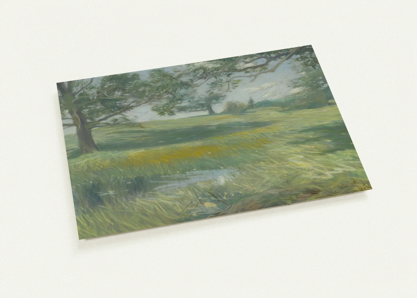 Meadows By Childe Hassam Pack of 10 Post Cards | Childe Hassam Post Cards | A6 (10.5 x 14.8 cm) - 4.1 x 5.8 inches