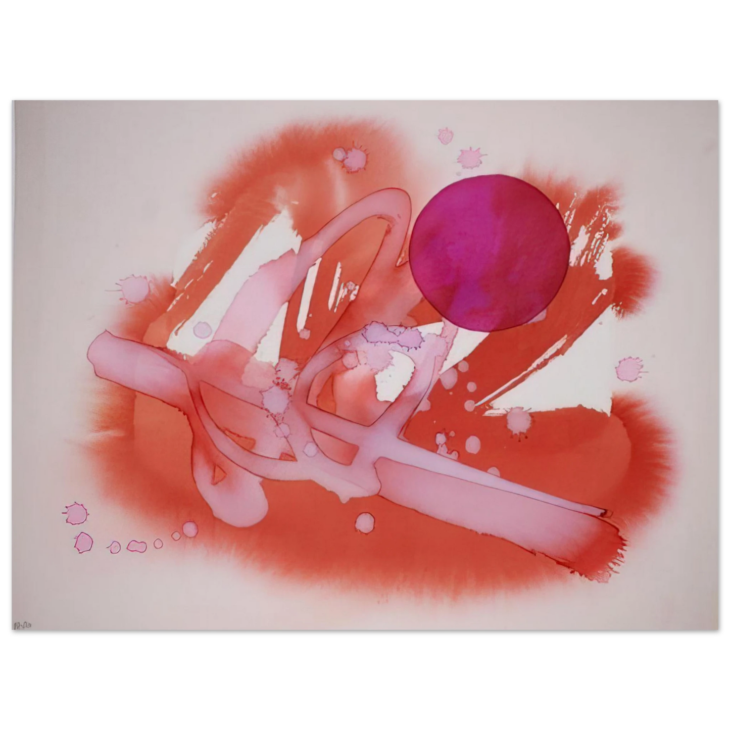 Luis Feito - UNTITLED PURPLE AND RED Fine Art Poster - Default Title