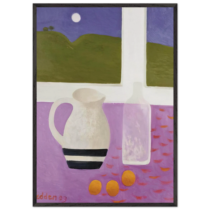 The Moon - 2009 - Mary Fedden 70x100 cm / 28x40 inches Framed Art Print – Black Wooden Frame