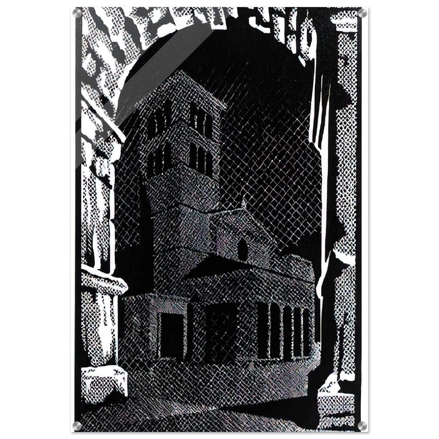 NOCTURNAL ROME 3 - MC Escher Acrylic Print - 70x100 cm / 28x40″ inches | Maurits Cornelis Escher Prints