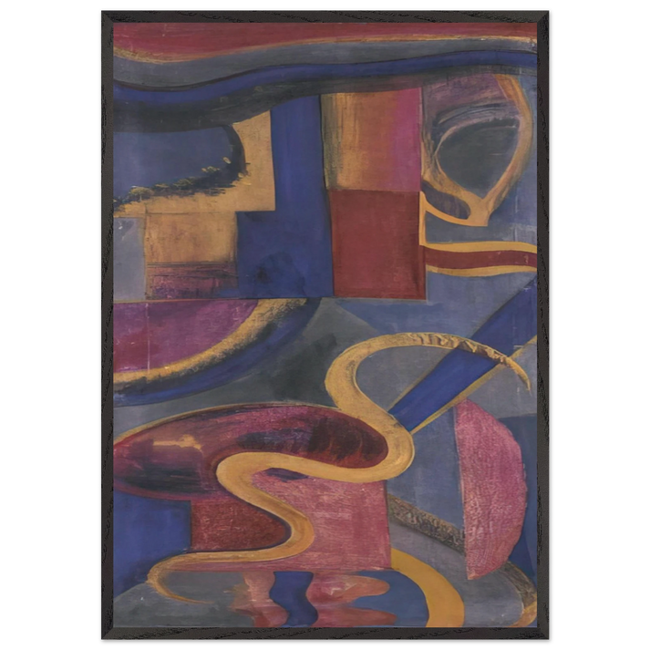 Composizione Dada - Abstract Art - Julius Evola 70x100 cm / 28x40 inches Framed Art Print – Black Wooden Frame