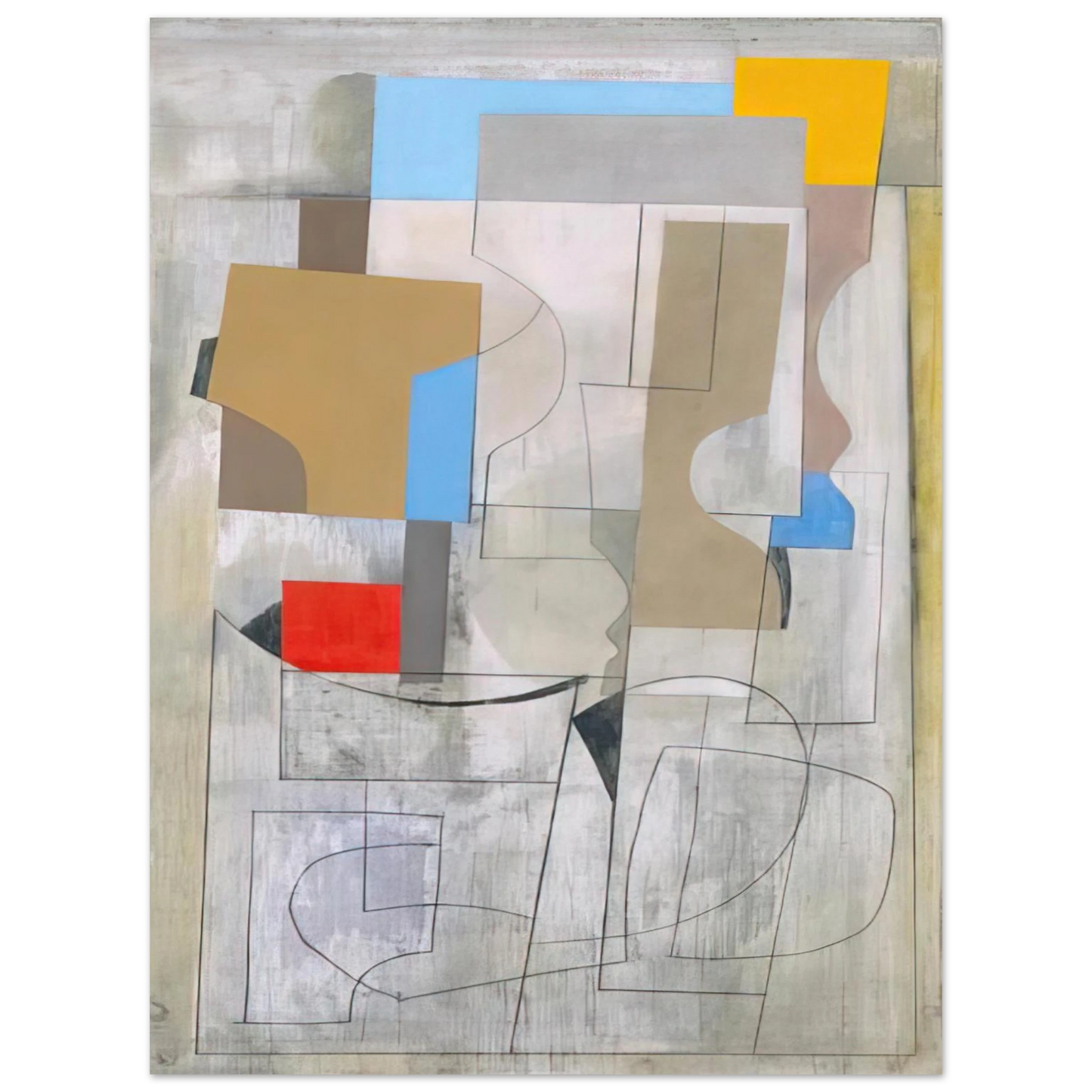 Ben Nicholson - Feb 28-53 vertical seconds - 1953 Fine Art Poster - Default Title