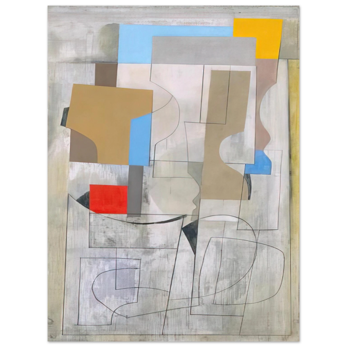 Ben Nicholson - Feb 28-53 vertical seconds - 1953 75x100 cm / 30x40inches Fine Art Poster
