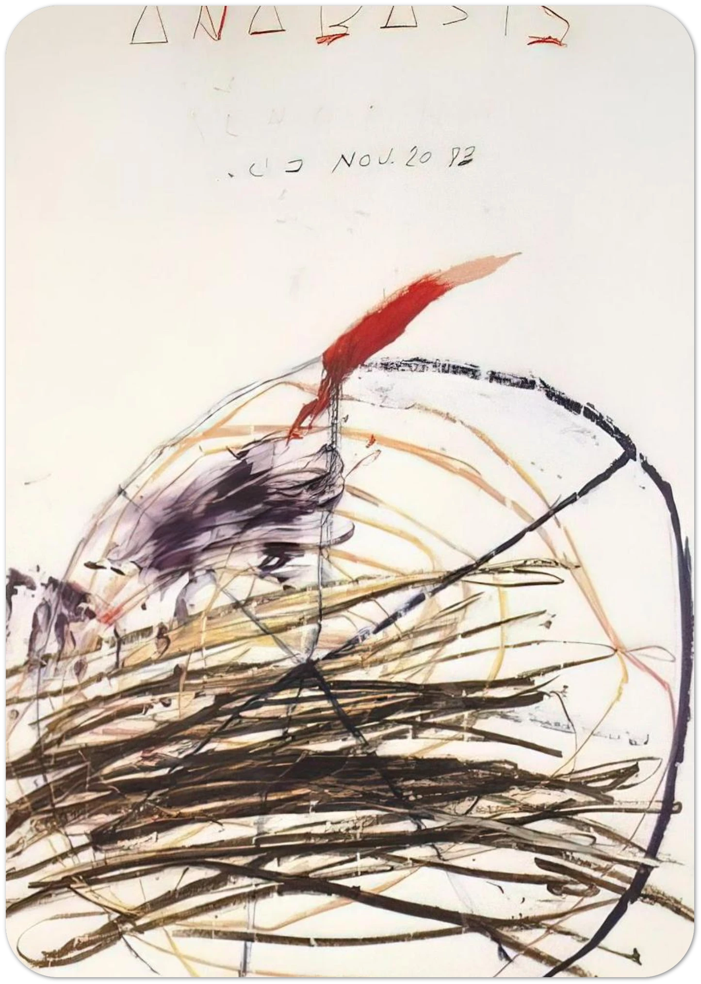 Anabasis Xenephon By Cy Twombly Pack of 10 Post Cards | Cy Twombly Post Cards | A6 (10.5 x 14.8 cm) - 4.1 x 5.8 inches