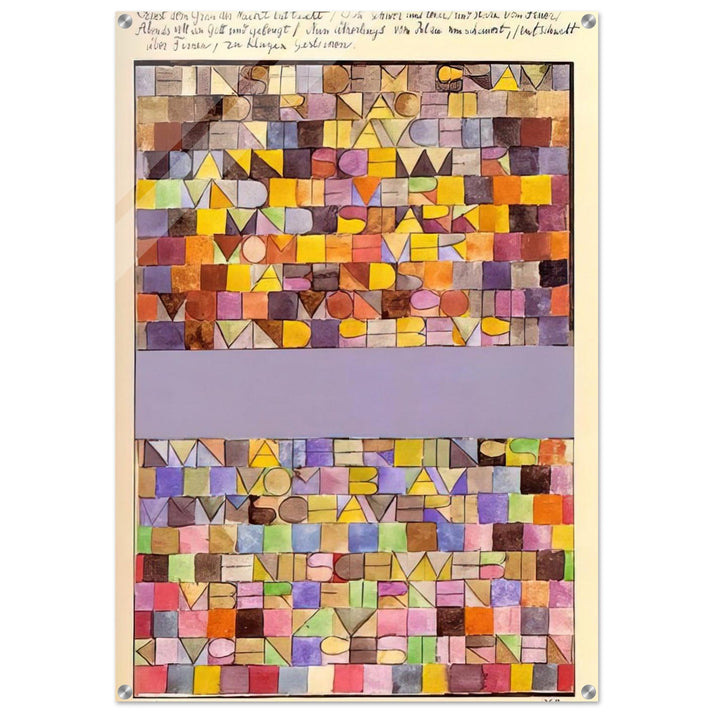 ONCE EMERGED FROM THE GRAY OF NIGHT 1918 - Paul Klee Acrylic Print - 70x100 cm / 28x40″ inches