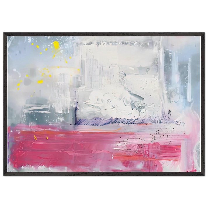 Hot Ice 1990- - Helen Frankenthaler 70x100 cm / 28x40 inches Framed Art Print – Black Wooden Frame