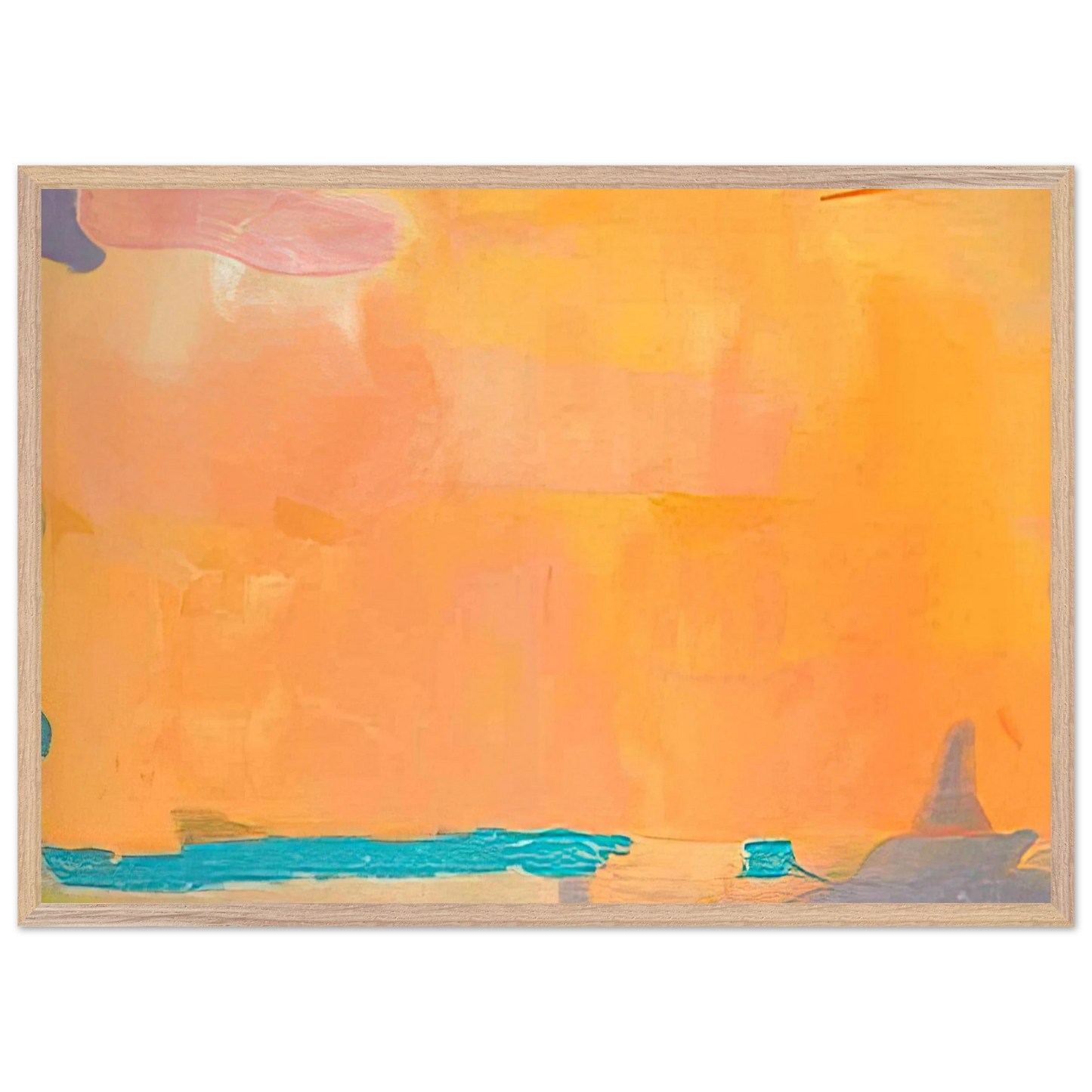 Helen Frankenthaler - Royal Fireworks - 1975 Wall art - 60x80 cm / 24x32 inches - Premium Wooden Framed Poster With Fine Art Paper - Black frame