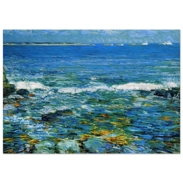 Duck Island from Appledore - Childe Hassam Brushed Aluminum Print - 70x100 cm / 28x40 inches | Childe Hassam Aluminum Print | Childe Hassam Prints