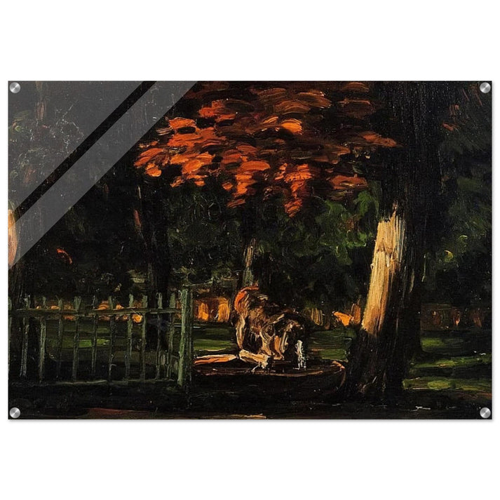 The Lion and the Basin at Jas de Bouffan - Paul Cézanne Acrylic Print - 70x100 cm / 28x40″ inches | Paul Cézanne Wall Art | Paul Cézanne Prints