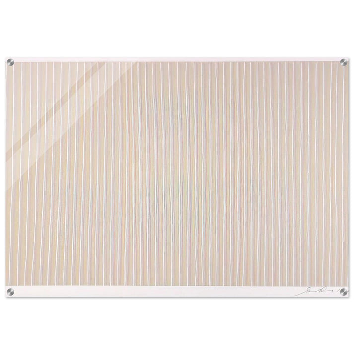 Untitled Pink, Yellow and White - 1980 - Gene Davis Acrylic Print - 70x100 cm / 28x40″ inches