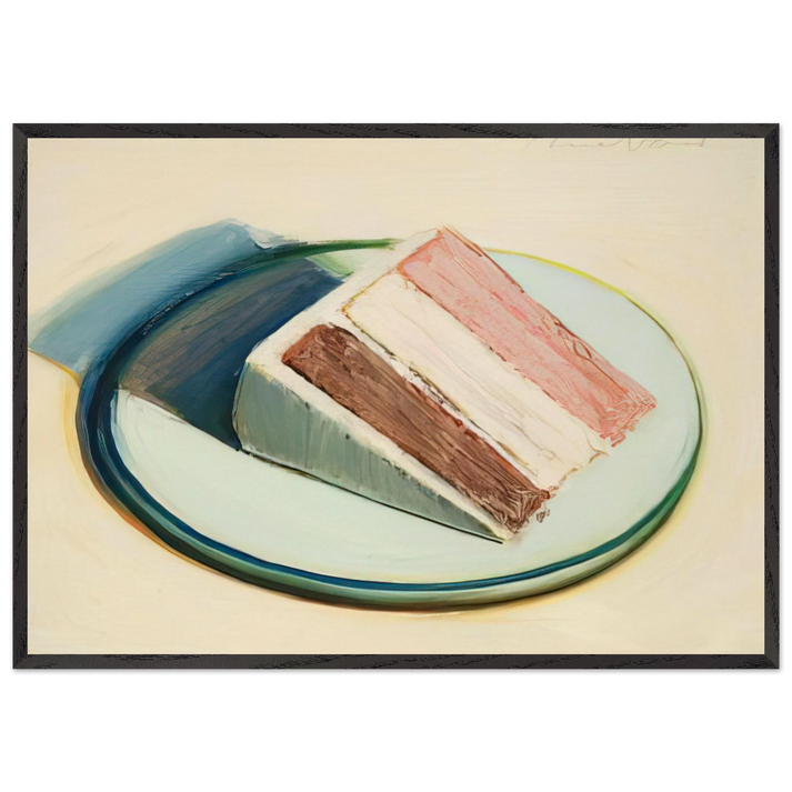 Cake Slice - 1979 - Wayne Thiebaud 70x100 cm / 28x40 inches Framed Art Print – Black Wooden Frame