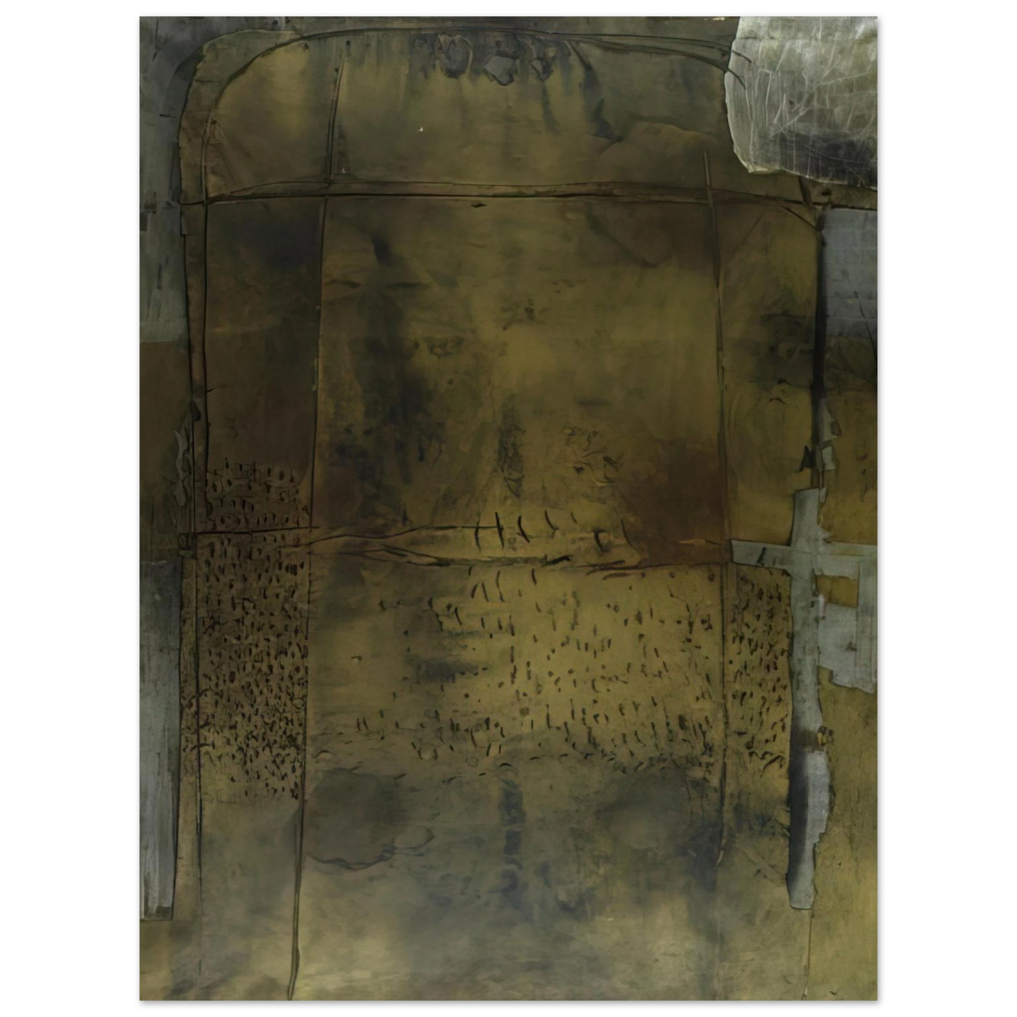 Antoni Tapies - GREY OCHRE 1958 Fine Art Poster - Default Title