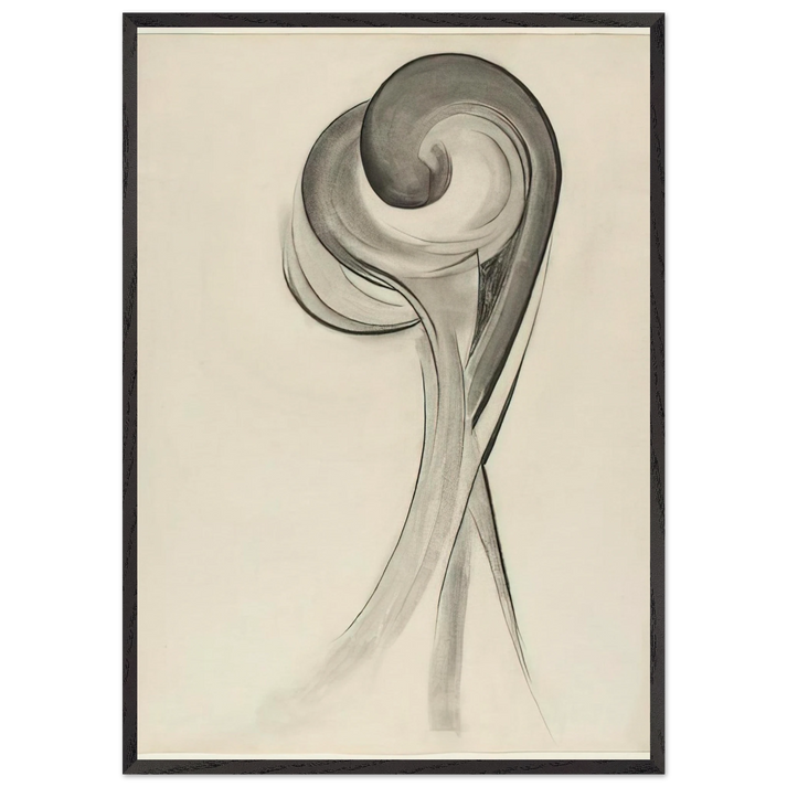Drawing XII - Georgia OKeeffe 70x100 cm / 28x40 inches Framed Art Print – Black Wooden Frame