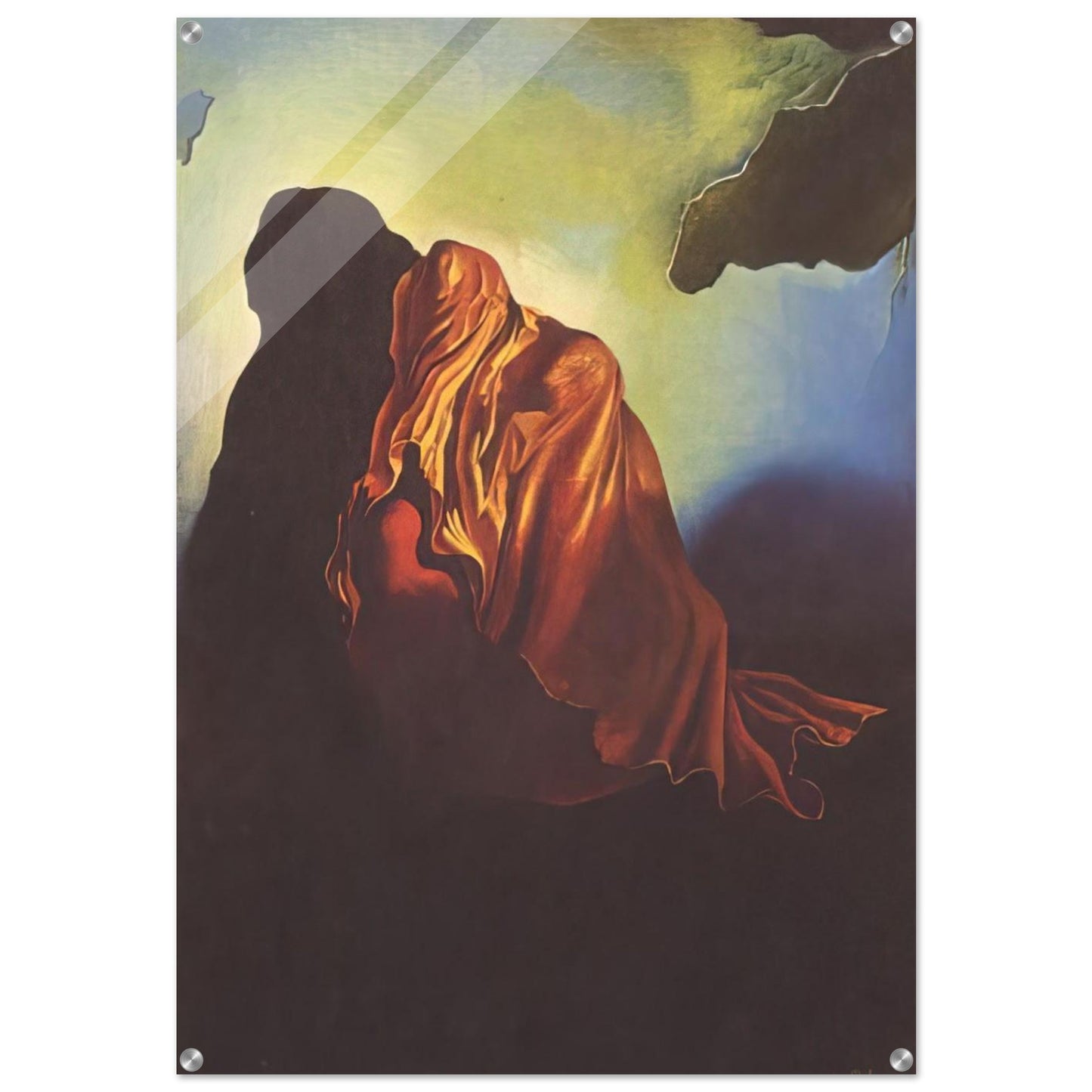 THE VEILED HEART - Salvador Dali Acrylic Print - 70x100 cm / 28x40″ inches