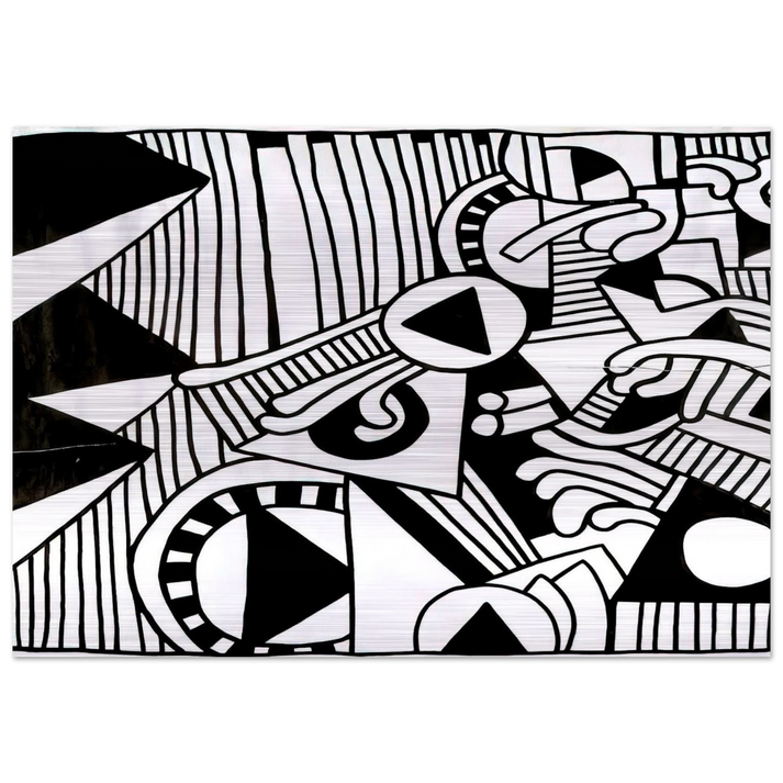 UNTITLED 1978 1 - Keith Haring Brushed Aluminum Print - 70x100 cm / 28x40 inches | Keith Haring Aluminum Print | Keith Haring Prints