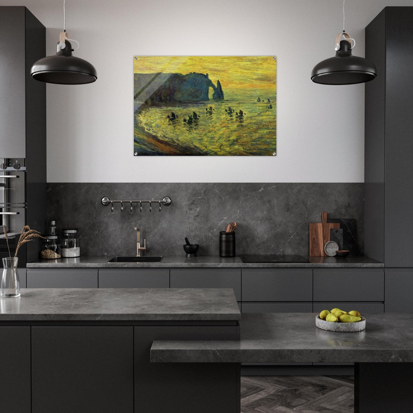 The Cliffs at Etretat - claude monet Acrylic Print - 70x100 cm / 28x40″ inches