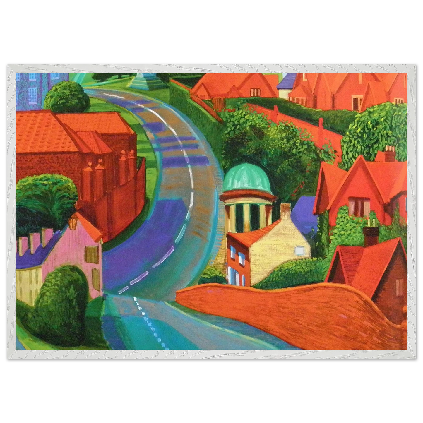 David Hockney - The Road to York Through Sledmere - A2 (42 x 59.4 cm) - Fine Art Poster-canvas - -