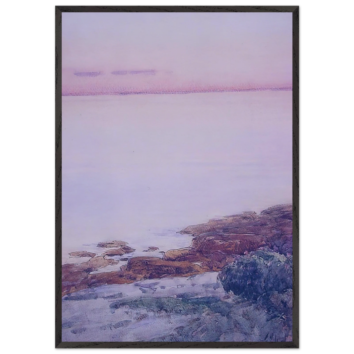 Isles of Shoals - Childe Hassam 70x100 cm / 28x40 inches Framed Art Print – Black Wooden Frame