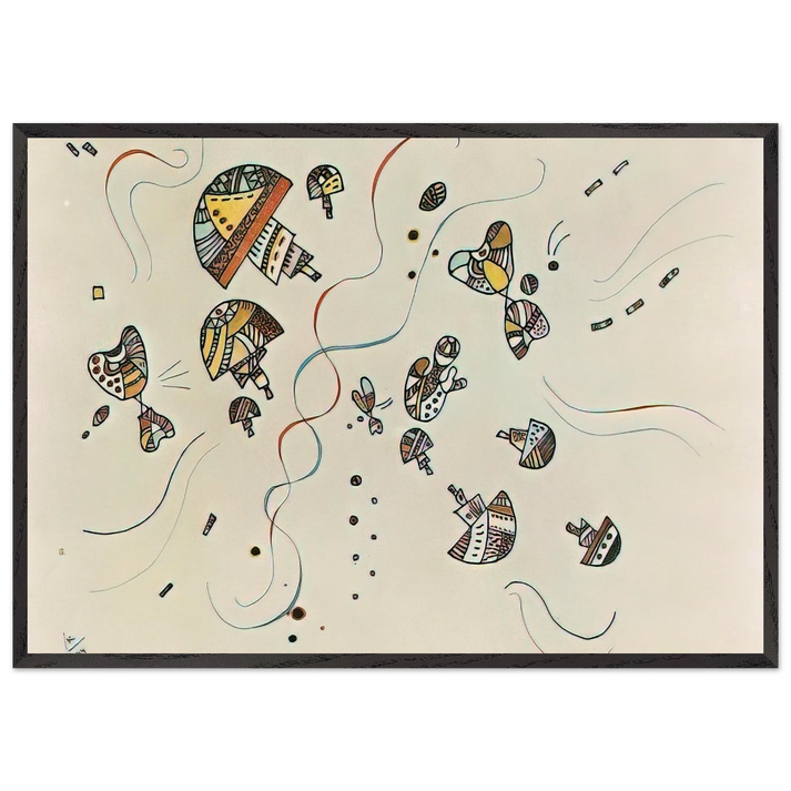 LAST WATERCOLOUR 1944 - Wassily Kandinsky 70x100 cm / 28x40 inches Framed Art Print – Black Wooden Frame