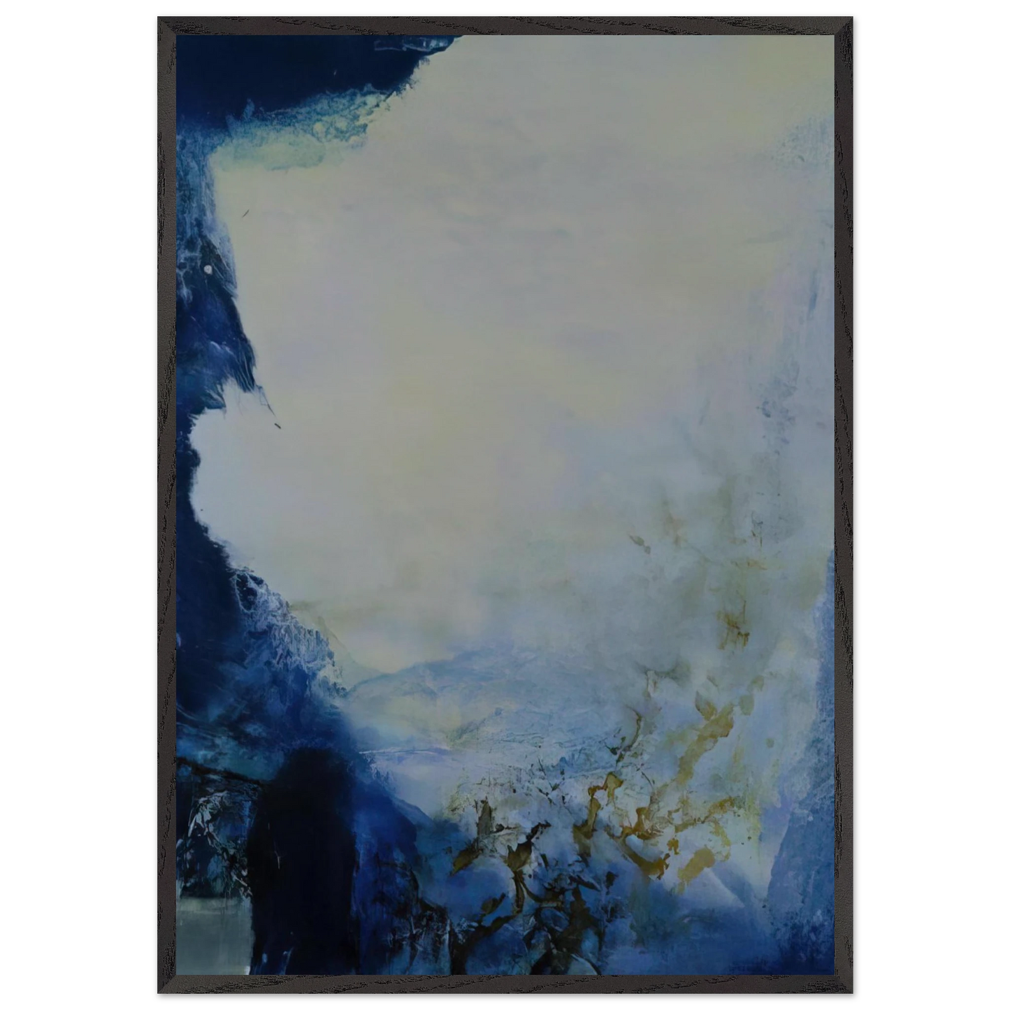 04 08 1993 1993 - Zao Wou-Ki 70x100 cm / 28x40 inches Framed Art Print – Black Wooden Frame