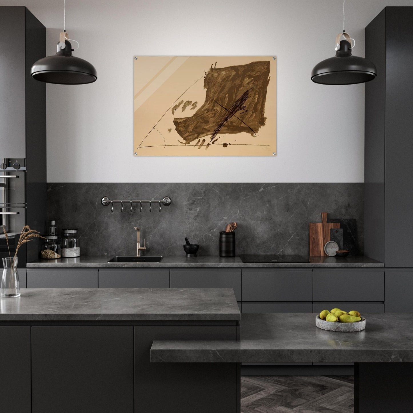 ANGLE ET TACHES 1968 - Antoni Tapies Acrylic Print - 70x100 cm / 28x40″ inches | Antoni Tapies Wall Art | Antoni Tapies Prints