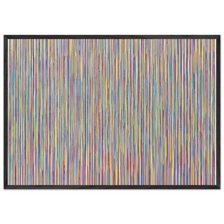 Monets Garden - 1980 - Gene Davis 70x100 cm / 28x40 inches Framed Art Print – Black Wooden Frame