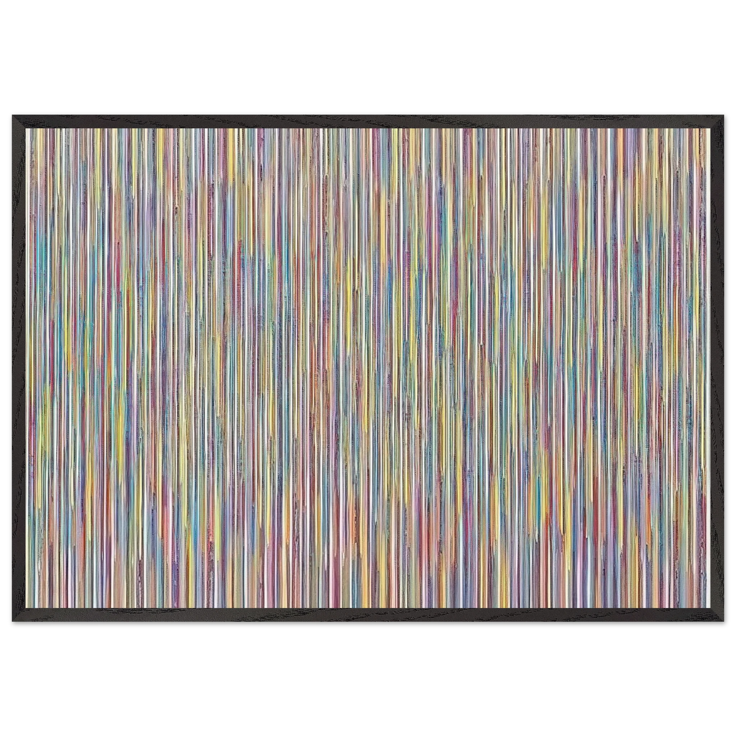 Monets Garden - 1980 - Gene Davis Framed Art Print – Black Wooden Frame - Default Title - -Framed Art Print