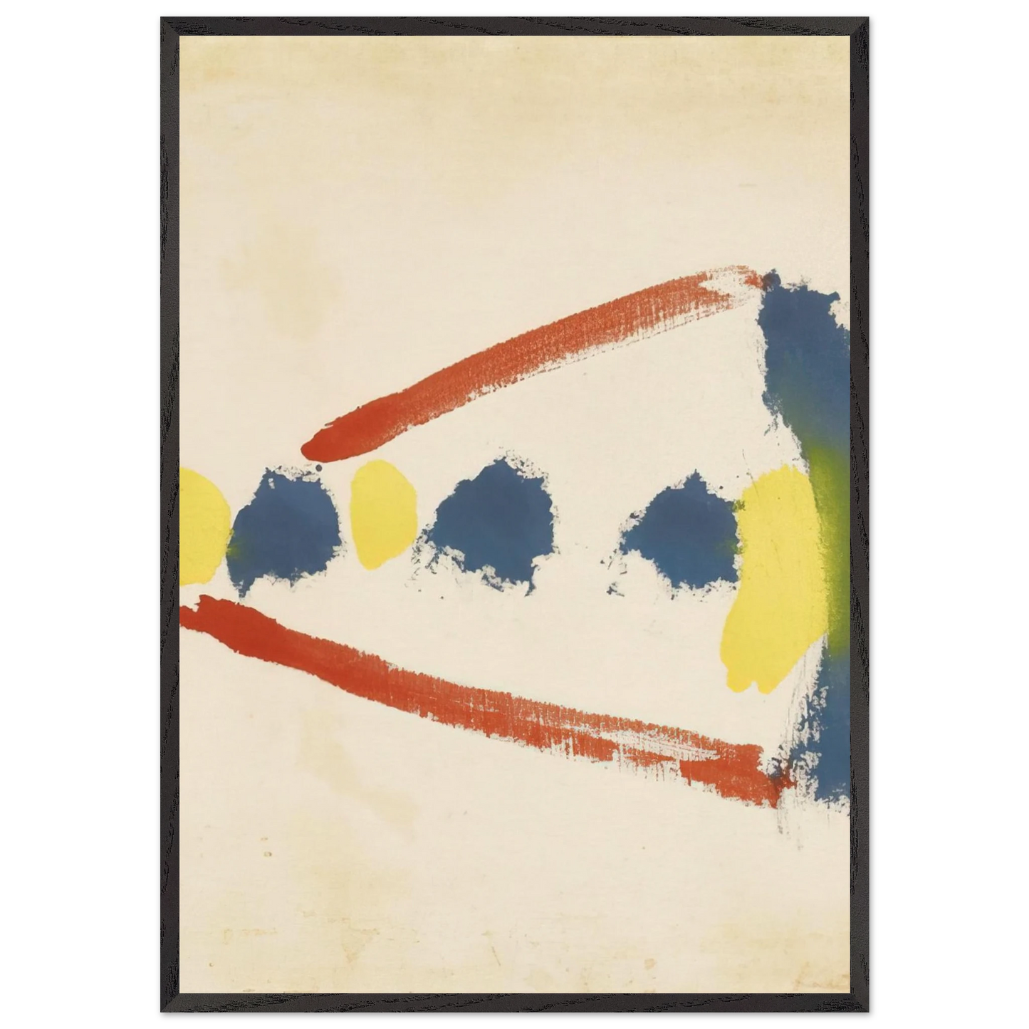 Untitled - 1965 N1 - Helen Frankenthaler 70x100 cm / 28x40 inches Framed Art Print – Black Wooden Frame