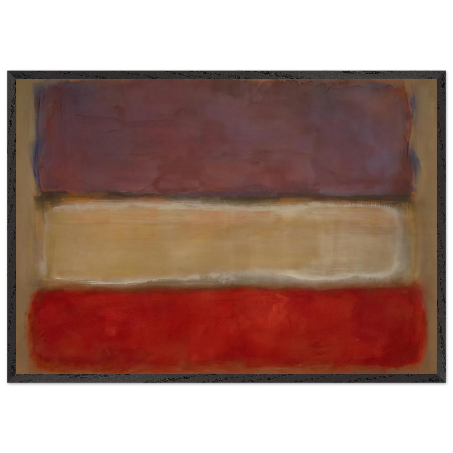 Untitled Purple White and Red - 1953 - Mark Rothko Framed Art Print – Black Wooden Frame - Default Title - -Framed Art Print