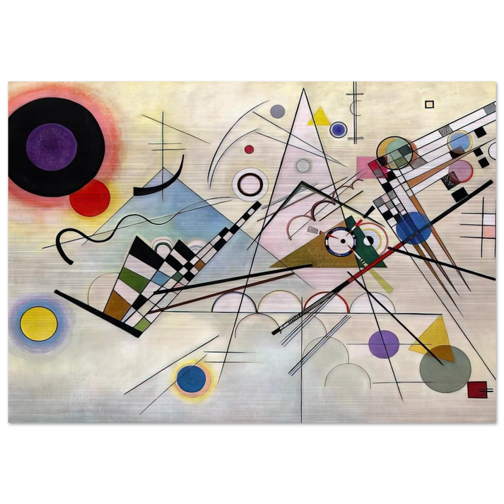 COMPOSITION 8 1923 - Wassily Kandinsky Brushed Aluminum Print - 70x100 cm / 28x40 inches | Wassily Kandinsky Aluminum Print | Wassily Kandinsky Prints