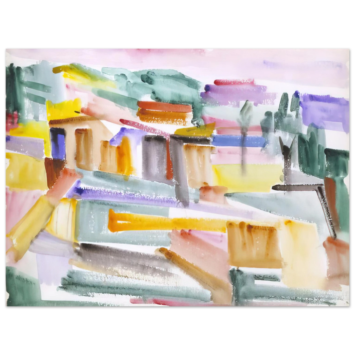 Giorgio Cavallon - Country Scene - 1938 75x100 cm / 30x40inches Fine Art Poster