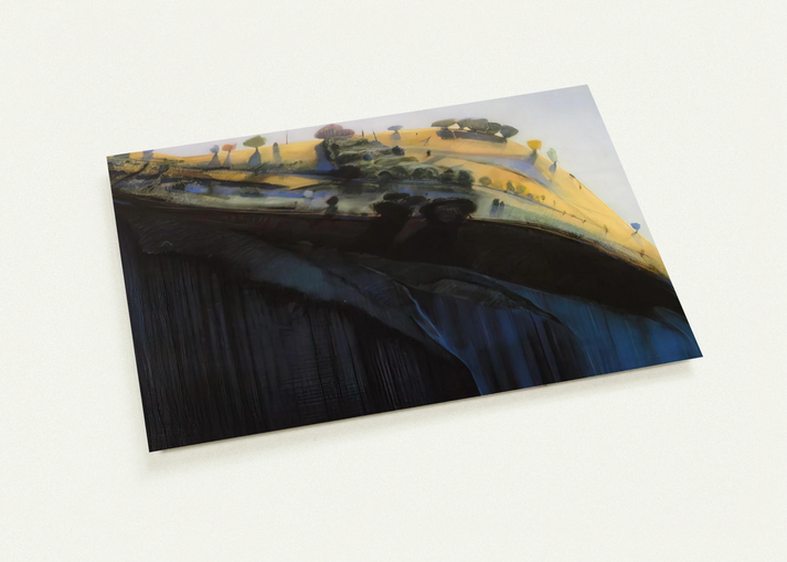 Coloma Ridge - 1968 By Wayne Thiebaud Pack of 10 Post Cards | Wayne Thiebaud Post Cards | A6 (10.5 x 14.8 cm) - 4.1 x 5.8 inches