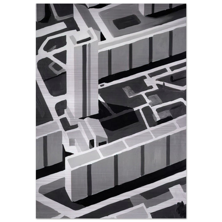 TOWNSCAPE SL 1969 - Gerhard Richter Brushed Aluminum Print - 70x100 cm / 28x40 inches | Gerhard Richter Aluminum Print | Gerhard Richter Prints