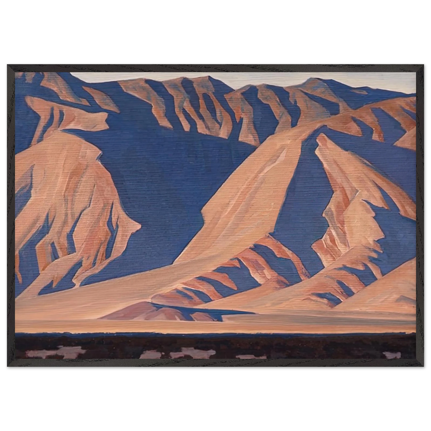 Maynard Dixon - INYO MOUNTAINS 1944 Wall art - 30x45 cm / 12x18 inches - Premium Wooden Framed Poster With Fine Art Paper-canvas - Black frame